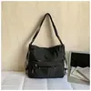 Bolsa de Tela Artística Multibolsillos Estilo Coreano Nueva Primavera 2026 para Mujer, Mochila Cruzada de un Solo Hombro para Viajero Estudiante, Bolso Tote