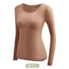 Ropa Interior Térmica Bosein para Mujer Autocalentable Temperatura Constante Ropa para Belleza de la Piel Ultradelgada Alta Elasticidad Máscara Base Muscular Conjunto de Ropa Ropa de Otoño y Pantalones Largos