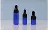 Fábrica em estoque frasco de vidro azul conta-gotas essência garrafa de óleo 2ml3ml5ml tubo de tração garrafa de borracha cabeça essência sub-engarrafada