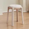 Taburete de Plástico Moderno Sencillo para Mudanza de Casa Espesor Grueso para el Hogar Apilable Duradero Redondo Alto