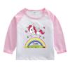 Camiseta de otoño para niña, nueva ropa de moda para niños de otoño 2022, camisa de fondo para niños de primavera y otoño