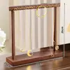 Soporte para joyas, expositor de pulseras, estante de almacenamiento de pulseras y collares de madera maciza, soporte de exhibición de cristal, estante de almacenamiento de accesorios