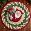 Tapete de Chão Estéreo 3D de Natal Tapete Redondo de Natal Tapete Decorativo para Sala de Estar Quarto Cabeceira Tapete de Chão Atacado