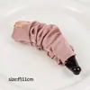 Presilha banana plissada de chifon, presilha vertical, presilha de garra de verão de alta qualidade, presilha para rabo de cavalo na nuca, presilha de cabelo elegante e delicada