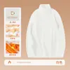 Camiseta Básica Masculina Zhende Veludo Gola Alta 340g Outono e Inverno Aconchegante Acolchoada com Lã Roupa Íntima Masculina Manga Longa