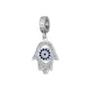 Colgante de Cuenta de Palma Elegante con Microincrustaciones de Circonita en Cobre Panjia 2025 Nuevo Full Diamond Accesorios para Joyería DIY
