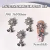 Joias para Nail Art Série Floco de Neve Brilhante Luxo Leve Zircônia Incrustada em Cobre Atmosfera de Outono e Inverno Natalina Decoração de Unhas