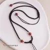 Colar com Cordão para Pingente de Jade Tecido à Mão Corda de Colar Ajustável Masculino e Feminino Colar de Alta Qualidade Corda para Pingente Cordão com Fecho de Segurança