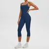 En stock Pantalones Deportivos de Pierna Recta de Largo Medio con Sensación Nude Europea y Americana Sin Líneas Visibles Conjunto de Yoga