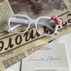 Subcultura Hello Kitty Laço Fresco e Doce Menina Bonita Armação Oval Preta Estampa de Leopardo Óculos Fazem Você Parecer Mais Magra Sem Maquiagem