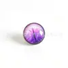 Aleación de Titanio F136 Estilo Goteo de Aceite Ojo Maligno Morado Piercing para Lengua 7mm Stud para Oreja Joyería Piercing