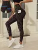 Pantalones de Yoga de Cintura Alta Levanta Glúteos Deportivos para Exteriores Fitness Pantalones de Entrenamiento Alta Elasticidad Control de Abdomen Pantalones de Running para Mujer Pantalones de Yoga Transfronterizos