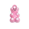 Colgante de Oso de Dibujos Animados de Colores, Colgante Colorido Chapado, Cadena para Teléfono Móvil, Llavero, Material Decorativo Tridimensional, Accesorios para Joyería DIY