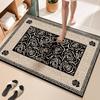 Tapete de Piso Absorbente para Baño, Tapete de Puerta de Barro Diatómico para Puerta de Baño, Tapete Antideslizante para Pies para Inodoro de Baño, Alfombra de Baño