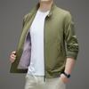 Chaqueta juvenil de primavera y otoño para hombre, con cuello moderno, informal, holgada y con cremallera.