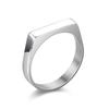 Anillo de Acero de Titanio Brillante Estilo Coreano Dongdaemun Moda Simple para Dedo Índice de Mujer, Joyería de Acero Inoxidable, Diseño Apilable, Fresco y Dulce