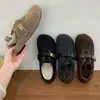 Zapatos Birkenstock Redondos de Velcro que Aumentan la Altura Interior para Mujer, Nuevos Versátiles de Suela Suave, Estilo Mary Jane de Algodón, Otoño e Invierno 2025