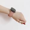 Correa de Cuero con Cola en V Adecuada para Apple Watch 6789 S10 S11 Generación iWatch Ultra Pulsera de Cuero