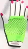 Suministro directo de fábrica guantes de malla personalidad sexy punk red áspera guantes de red de pesca guantes de medio dedo para bar de vinos discoteca