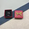 Caixa de Anel com Laço Grande de Padrão Tecido 5*5*3cm Caixa de Brincos Caixa de Colar Caixa de Embalagem para Presente