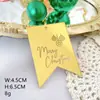Nueva Marcación Láser Feliz Navidad Decoración de Pastel para Hornear Fiesta de Navidad Tarjeta de Pastel Acrílica