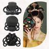 Fugui Guifei Estilismo Bolsa para el Cabello Almohadilla Fila de Cabello Juego Completo de Ropa China Antigua Peluca Moño de Hibisco Datang Moño Estilo Tang