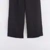 Calça Casual Solta de Verão 2025 Moda Nova Estilo Europeu e Americano Transfronteiriço Z com Cinto Simples Borda Enrolada