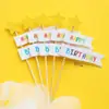 Decoración de Pastel Estilo Ins Bandera Coreana Enchufe Dibujos Animados Oso Lindo Hp Corazón Feliz Cumpleaños Topper Accesorios