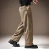 Pantalones casuales de alta gama italianos estilo japonés para hombre, colección primavera/otoño 2026, color liso, sencillos, holgados, de pierna recta ancha