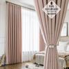 Cortinas Jacquard Xuanmo 2024 Novas para Quarto, Sala de Estar e Varanda, Design Moderno Simples, Cortinas Silenciosas e de Alto Blackout