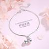Pulseira Sino Dupla Camada Prata de Lei s925 Estilo Coreano Simples Criativo Design Estilo Frio Nicho Pulseira Estudantil Presente para Mulheres