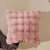 Capa de almofada de pelúcia para sofá de outono e inverno, estilo popular para salas de estar, cor sólida, design nórdico de luxo leve, enchimento da almofada não incluído