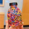 Banda para el cabello de bebé para niños Banda de goma de alta elasticidad Nuevo Enlatado Desechable Liga para el cabello Banda de goma Colorida Liga para el cabello