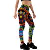 Pantalones de Yoga Multicolor para Mujer de Wish Más Vendidos con Estampado de Plumas Leggings de Yoga Ajustados XY6612