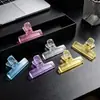 Clipes pequenos transparentes na cor de gelatina, clipes de acrílico com cauda longa para papel de teste, clipes organizadores de documentos, clipes de cristal para escritório