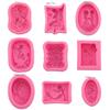Molde de Azúcar Flip Flor de Girasol DIY Sirena Flor Hada Molde de Yeso para Aromaterapia Jabón Vela Molde Decorativo de Silicona