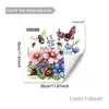Adesivos de Janela Borboleta Floral Fresca para Janelas, Vitrines, Azulejos, Portas de Vidro, Decoração de Casa, PVC Adesivo Estático Visualizável dos Dois Lados
