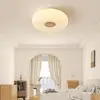Luminária de Teto LED Estilo Creme Leve para Casa Iluminação Inteligente para Quarto Conjunto Quarto Infantil DD