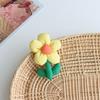 Broche de algodón con diseño de girasol estéreo de doble hoja estilo coreano, flor de algodón, estilo japonés, accesorios para el cabello, accesorios de ropa, estilo pastoral, flor