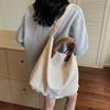 Bolsa de Lona para Mujer de Gran Capacidad 2025 Nueva Bolsa para Ropa de Trabajo para Clase de Estudiante Universitario Versátil Casual Simple Bandolera Tote