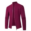 Comercio Exterior Amazon Otoño e Invierno Nuevo Tejido de Punto para Hombre Cuello Alto Cremallera Cárdigan Tejido de Punto Chaqueta para Hombre Forrada de Polar Chaqueta