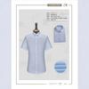 Camisa de Fibra de Bambú 50s para Hombre de Manga Corta con Rayas Finas Camisa de Negocios para Hombre Ropa de Negocios Esencial de Oficina HC003-3