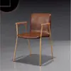 Silla de Comedor Minimalista con Respaldo, Taburete Moderno de Hierro Forjado de Diseñador Loft para Oficina, Silla de Café de Gama Alta Estilo Industrial Retro Nórdico