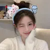 Faixa de cabelo fofa e criativa com rosto engraçado para lavar o rosto coreana, faixa de cabelo de cenoura e peixe salgado de celebridade da internet, faixa de cabelo estilo TikTok para mulheres