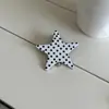 Pinza para el Cabello de Lunares de Estrella Colorida Estilo Coreano Blanco y Negro Pinza para Flequillo de Niña Pinza Lateral Pasador Accesorio para el Cabello