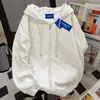 Estilo Chinês High Street Preguiçoso Casual Estilo Moletom Pesado Feminino Outono Inverno Estilo Coreano Solto Veludo Estudante Jaqueta Cardigan com Zíper