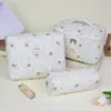 Bolsa de maquiagem grande capacidade floral transfronteiriça, nécessaire de viagem portátil, bolsa de armazenamento de maquiagem simples estilo ins de mão
