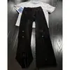 Jeans Americano Retrô Patchwork Desgastado Desconstruído para Homens, Marca Tendência de Perna Reta Solta, Calças Cool e Estilosas com Vibe Solta Flare