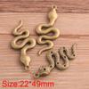 2020 nuevo 3 colores 22 * 49mm DIY aleación joyería accesorios simulación animal encanto serpiente colgante