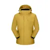 Chaqueta de Montañismo Tres en Uno de Color Sólido para Hombres y Mujeres, Forro Polar Desmontable, Cortavientos, Impermeable, Chaqueta para Senderismo al Aire Libre